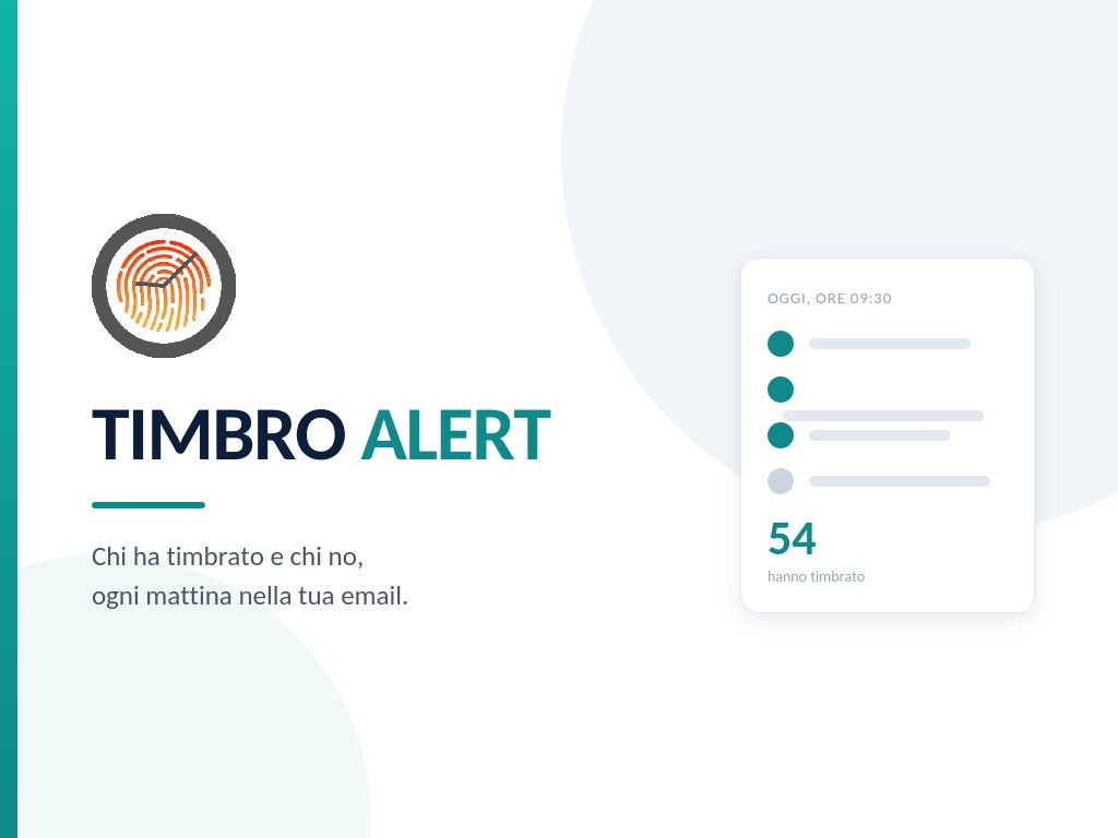 TIMBRO ALERT, report giornaliero delle presenze via e-mail
